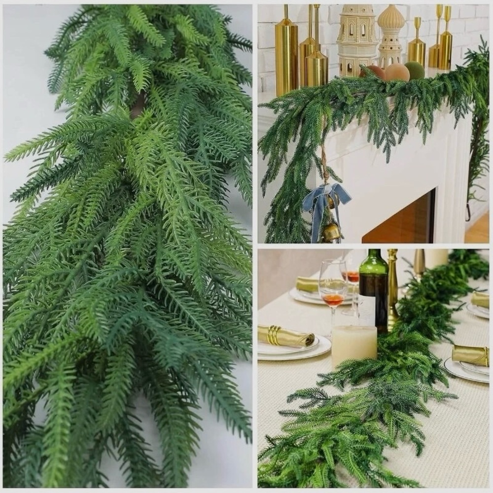 Two Norfolk pine garland 60”